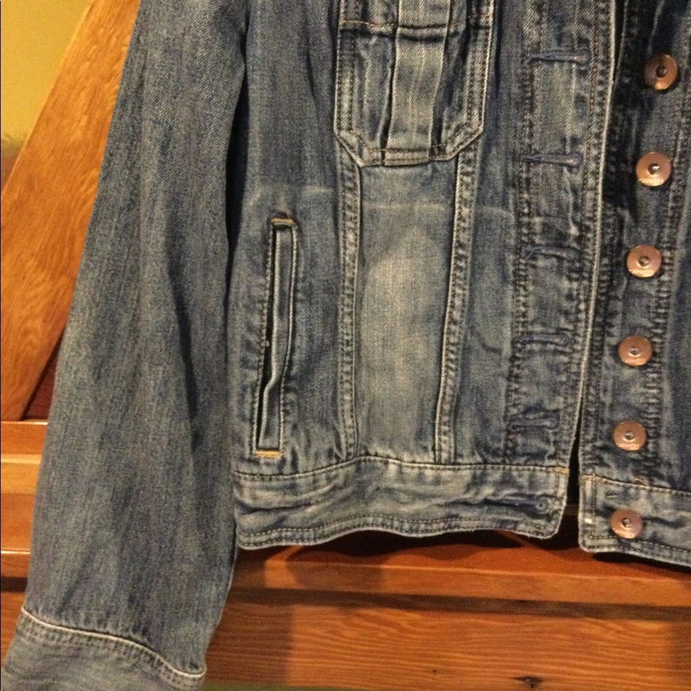 ♥️4XHP!♥️ Express | Cropped Classic Denim Jacket - Picture 3 of 14